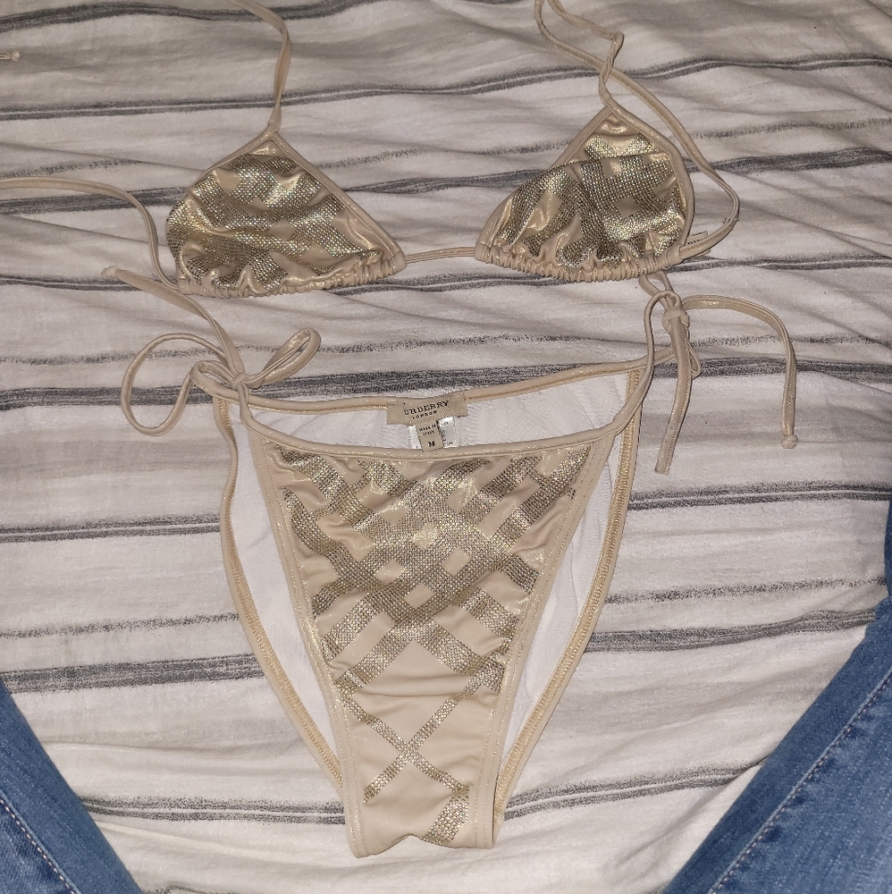Burberry gold bikini
